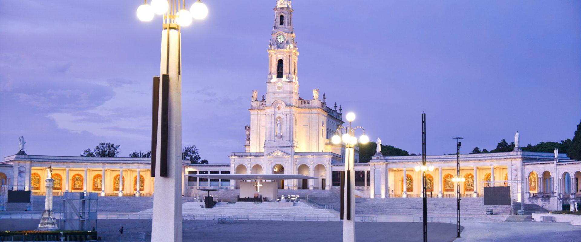 The Fatima Sanctuary, also referred to as Basilica of Our Lady of the Rosary. Fatima is one of the most important pilgrimage destinations for Catholics.